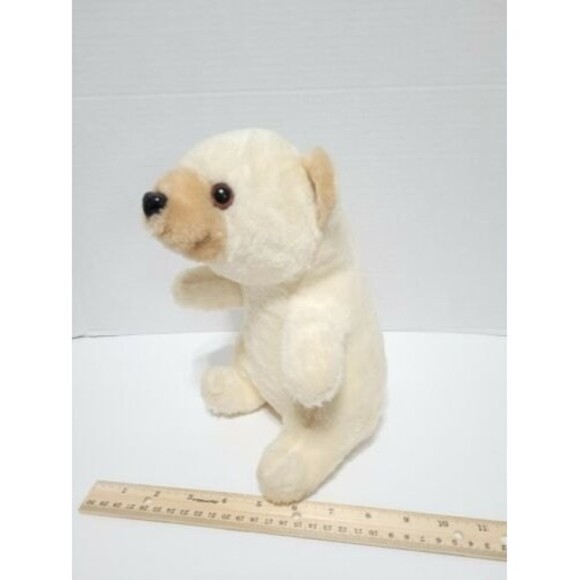 Polar Bear 11” Plush Firm Stuffed Animal Toy Lovely Korea & USA Sitting 1970's - Picture 5 of 12